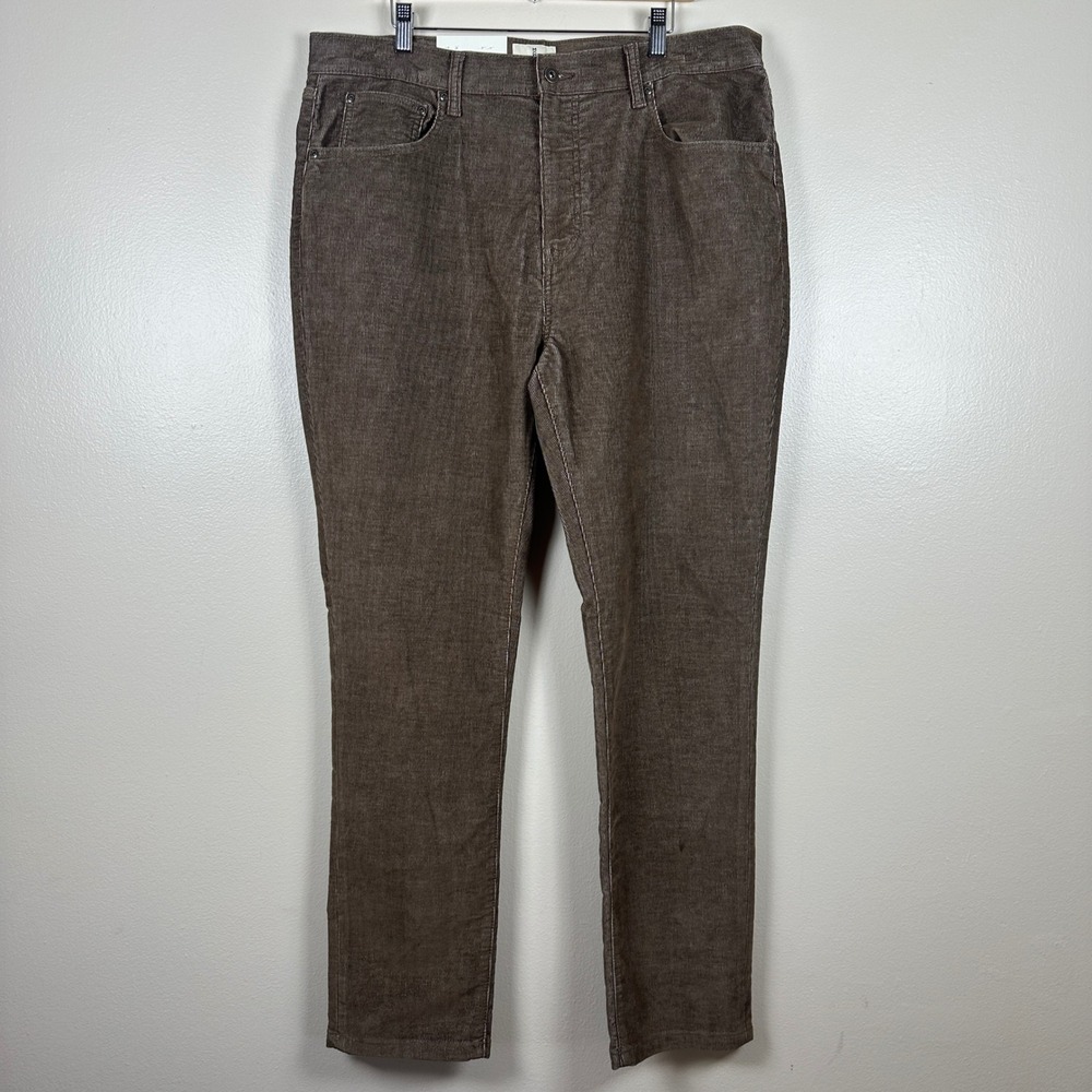Mutual Weave Mens 38x32 Relaxed Taper Corduroy Pants‎ Taupe Brown 5-Pocket 90s